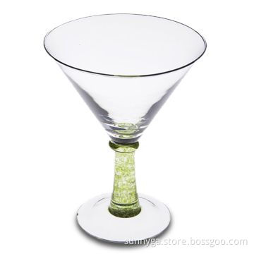 Martini Glass in Special Base with Hand-painting Decoration, Ø7.9cm Bottom